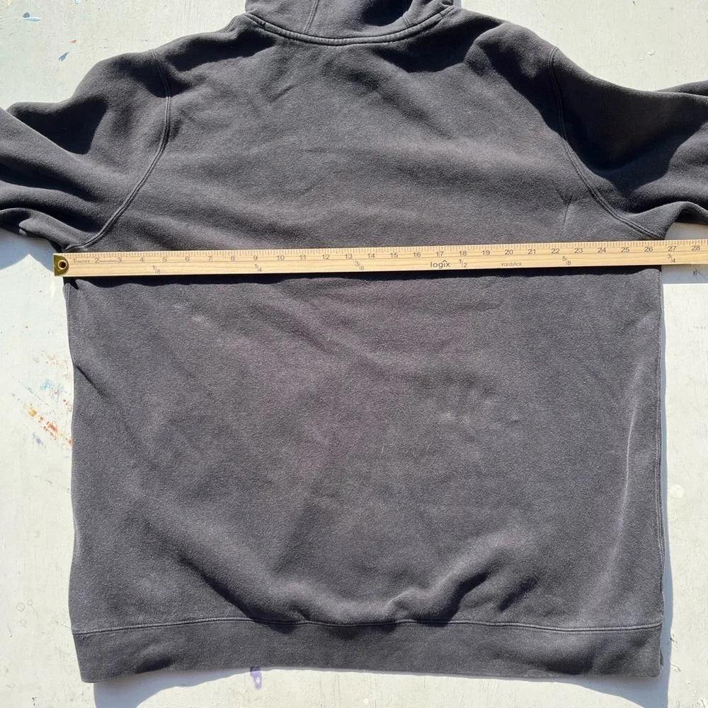 Men's Nike Hoodie Black Swish Logo 2XL Pocket Pullover Cotton Streetwear Active - Picture 9 of 12